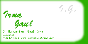 irma gaul business card
